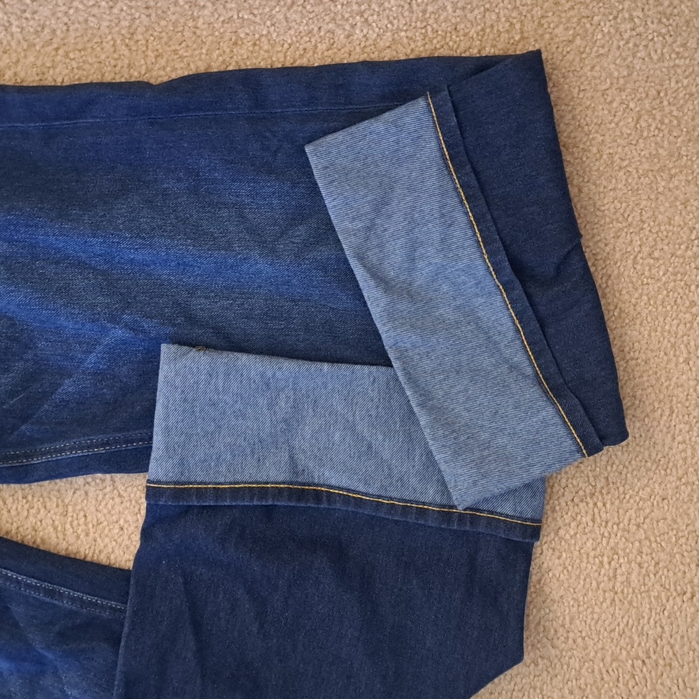 MEDIUM HALARA MULTIPLE POCKETS ROLLED HEM WIDE LEG CASUAL JEAN - Picture 8 of 10